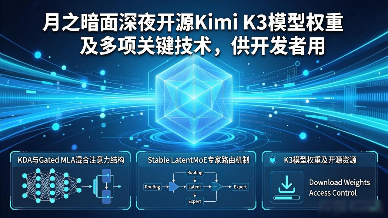 Kimi K3正式开源:2.8万亿参数模型权重、技术报告同步发布__Kimi K3正式开源:2.8万亿参数模型权重、技术报告同步发布